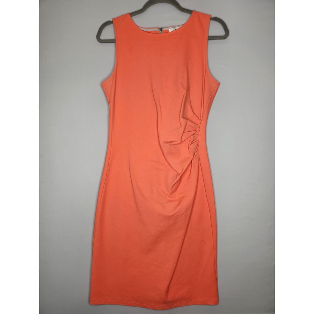 Kenneth Cole Hilary Full Back Zip A-Line‎ Dress Coral Size 8 Back two-way zipper